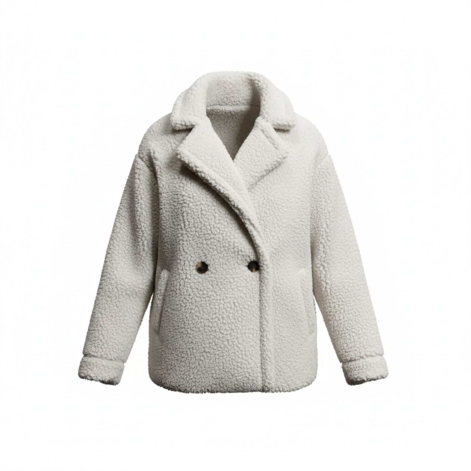 Gap Womens X-Large Sherpa Jacket Birch (Bust 52", Back 25.5" Sleeve 22")